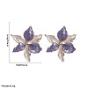 Alloy Enamel Stud Earrings for Women WG8E049-02-2