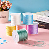 6 Rolls 6 Colors Nylon Chinese Knot Cord NWIR-TA0001-06-5