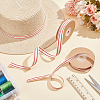 2 Rolls 2 Styles Cotton Striped Ribbons OCOR-WR0001-56A-4