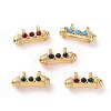 Brass Micro Pave Cubic Zirconia Pendants FIND-A012-01G-1