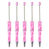 5Pcs Valentine's Day Theme Heart Pattern Plastic with Iron Ball-Point Pen FIND-TA0004-05-1