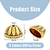 DICOSMETIC 32Pcs 4 Colors Tibetan Style Alloy Bead Cones FIND-DC0003-96-2