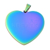 Ion Plating(IP) 304 Stainless Steel Stamping Blank Tag Pendants LS-STAS-I311-04B-RC-1