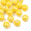 Glazed Porcelain Round Beads X-PORC-S489-10mm-10-1