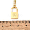 304 Stainless Steel Rolo Chain Pendant Necklaces NJEW-S444-01G-07-5