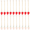 20Pcs 2 Colors Opaque Resin Simulation Strawberry Pendant Decorations for Keychain AJEW-AB00085-1