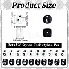 80Pcs 20 Styles Cube with Number Silicone Beads SIL-PA0001-22-2