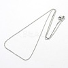 Tarnish Resistant Women's 304 Stainless Steel Box Chain Necklaces STAS-O037-84P-2