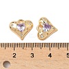 Brass Micro Pave Cubic Zirconia Pendants KK-S531-10G-4