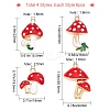 24Pcs 4 Styles Alloy Enamel Pendants ENAM-SC0002-17-2