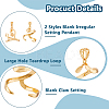 2Pcs 2 Styles Brass Pendant Cabochon Settings KK-HS0001-20G-4