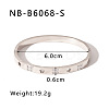 304 Stainless Steel Pave Cubic Zirconia Bangles FS-WG09E60-07-1