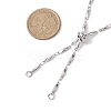 2Pcs 2 Colors Ion Plating(IP) 304 Stainless Steel Slider Necklace Makings AJEW-JB01268-3
