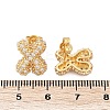 Brass Micro Pave Cubic Zirconia Stud Earrings EJEW-Z091-04G-X-3
