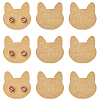100Pcs Cat Shaped Paper Earring Display Cards EDIS-YW0001-09C-1