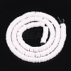 Flat Round Eco-Friendly Handmade Polymer Clay Bead Spacers CLAY-R067-3.0mm-16-1