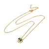 Brass Pave Cubic Zirconia Birth Stone Constellation Pendant Cable Chain Necklaces NJEW-D334-01G-11-4