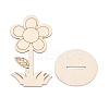 DIY Unfinished Wood Flowers Cutout WOOD-P017-04-2