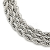 Non-Tarnish 304 Stainless Steel 3-Strand Rope Chain Bracelets for Women BJEW-G707-02P-2