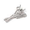 Rack Plating Brass & Cubic Zirconia Pendants KK-L216-062P-2