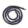 Natural Dyed & Heated Black Onyx Beads Strands G-F596-28-3mm-2