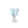 Opaque Acrylic Butterfly Pendants PALLOY-JF04289-01-2
