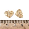 Brass Micro Pave Clear Cubic Zirconia Charms KK-A280-08G-3