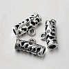 Tibetan Style Alloy Hollow Tube Bail Beads Tube Bails TIBEB-O004-46-1