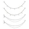 4Pcs 2 Styles Alloy Shoe Decoration Chain AJEW-FG0003-81A-1