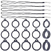 24Pcs 2 Style Silicone Rings with 12Pcs Adjustable Necklace Lanyard Anti-Lost Pendant Holder DIY-GF0008-09A-1