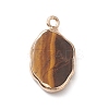 Natural Tiger Eye Pendants X-G-K333-01J-3