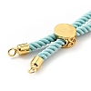 Half Finished Twisted Milan Rope Slider Bracelets FIND-G032-01G-04-3
