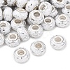 Opaque Resin Rondelle European Beads RESI-Z046-03-2