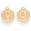 Golden Plated Alloy Enamel Charms ENAM-S118-06G-1