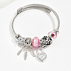 Non-Tarnish 201 Stainless Steel European Bracelet OQ8559-4-1