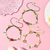 3Pcs 3 Styles Glass Seed Beads & Lampwork Beads Braided Bead Bracelets for Women BJEW-MZ00212-1