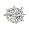 Brass Micro Pave Clear Cubic Zirconia Pendants KK-I476-06P-2