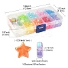 260~300pcs 10 Colors Eco-Friendly Transparent Acrylic Beads TACR-YW0001-66-4