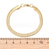 304 Stainless Steel Flat Snake Chain Bracelets BJEW-C134-01B-G-5