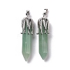 Natural Green Aventurinee Big Pointed Pendants G-E059-03AS-05-2