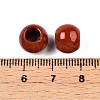 Natural Red Jasper European Beads G-T092-10mm-25-3