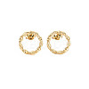 Ion Plating(IP) 304 Stainless Steel Hollow Ring Stud Earrings for Woman EJEW-N097-003LG-1