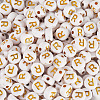 500Pcs Plating Acrylic Beads PACR-TADJ0001-01R-2