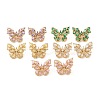 Rack Plating Brass with Cubic Zirconia Stud Earrings for Women EJEW-G394-06G-1