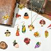 40Pcs 20 Styles Thanksgiving Day Zinc Alloy Enamel Pendants FIND-CJ0004-82-6