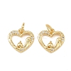 Brass Micro Pave Cubic Zirconia Pendants KK-P339-06G-1