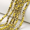 Electroplate Opaque Glass Beads Strands LS-EGLA-A034-P4mm-O06-1