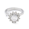 Sunflower Rotatable Open Cuff Rings for Women LS-RJEW-S402-13P-2