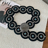 Western Retro PU Leather & Resin Imitation Gemstone Disc Chain Belts with Alloy Buckles AJEW-WH20060-33-3