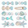 2 Bags 2 Styles Resin & Alloy Alligator Hair Clips AJEW-CY0001-39D-6